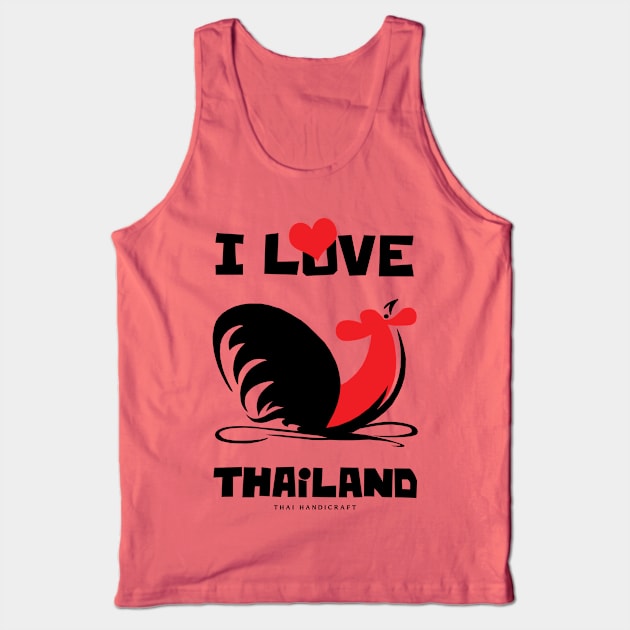 Rooster Thai Handicraft Tank Top by KewaleeTee